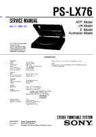 Sony PS-LX76 - Service Manual 